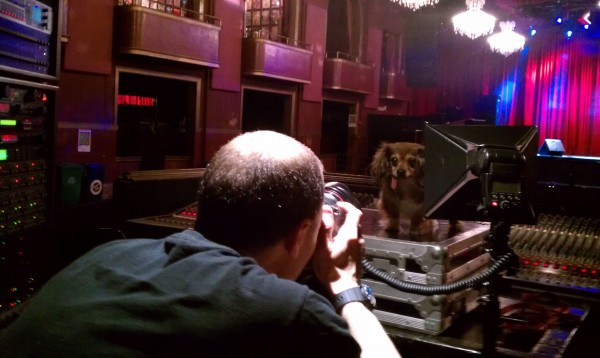 Misty K at the soundboard with Mark Rogers